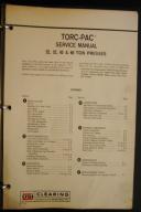 Clearing-Niagara-Clearing Niagara 60 Ton, OBI Press Operations Wiring and Parts Manual 1984-60 Ton-02